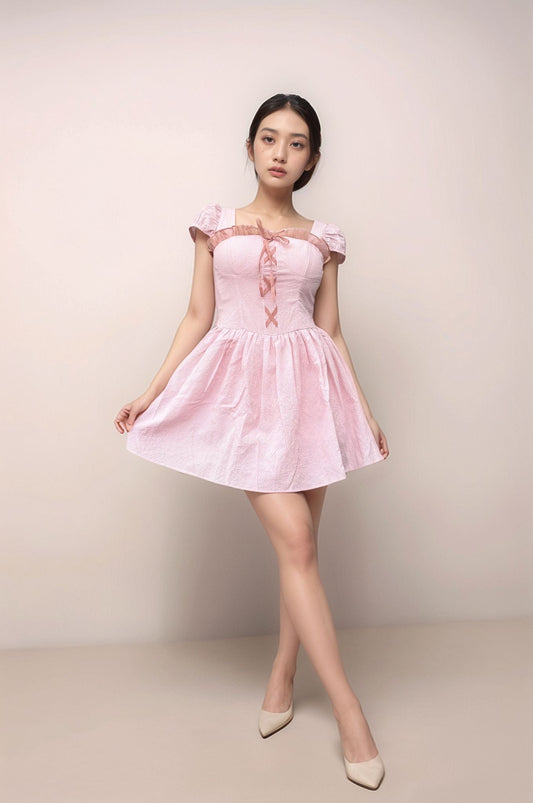 MELODY PADDED SWEET MINI ROMPER DRESS