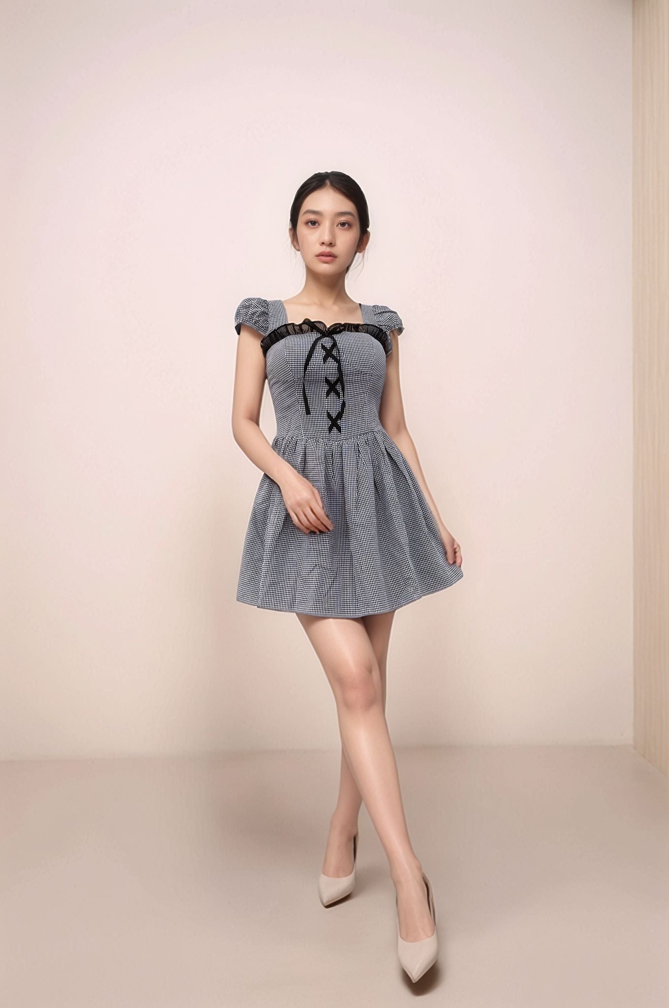 MELODY PADDED SWEET MINI ROMPER DRESS