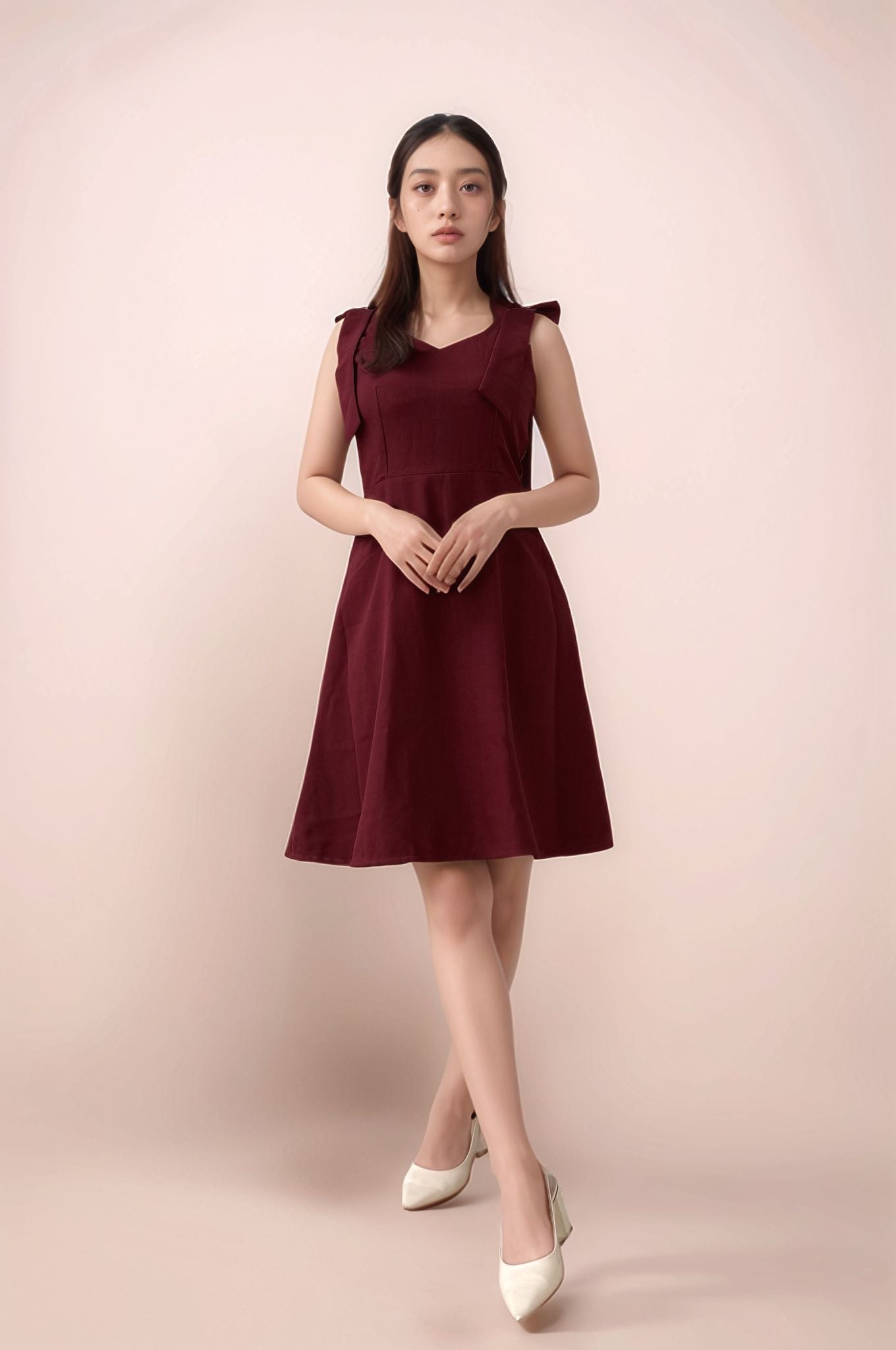 VIVIEN BOW A-LINE DRESS