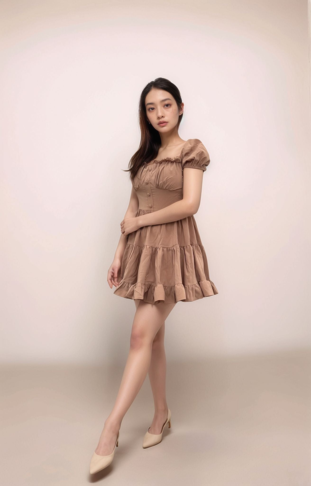 KEIRA PADDED MINI ROMPER DRESS