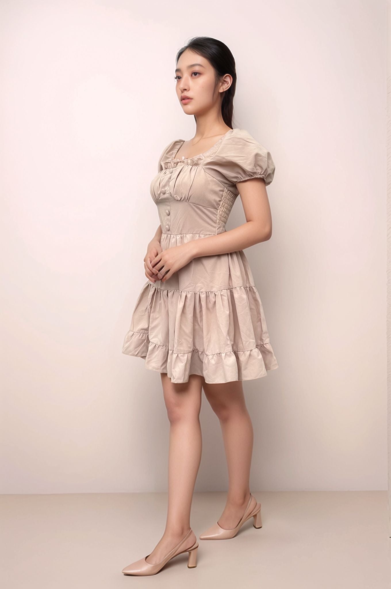 KEIRA PADDED MINI ROMPER DRESS