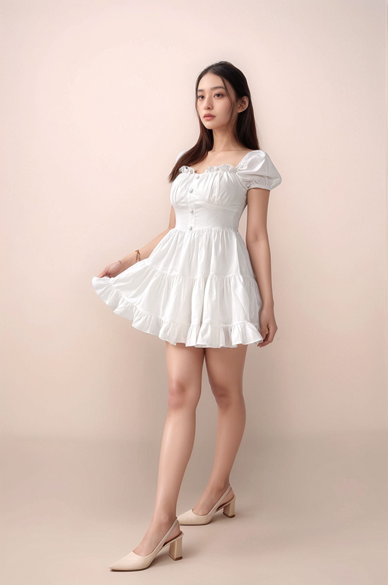 KEIRA PADDED MINI ROMPER DRESS