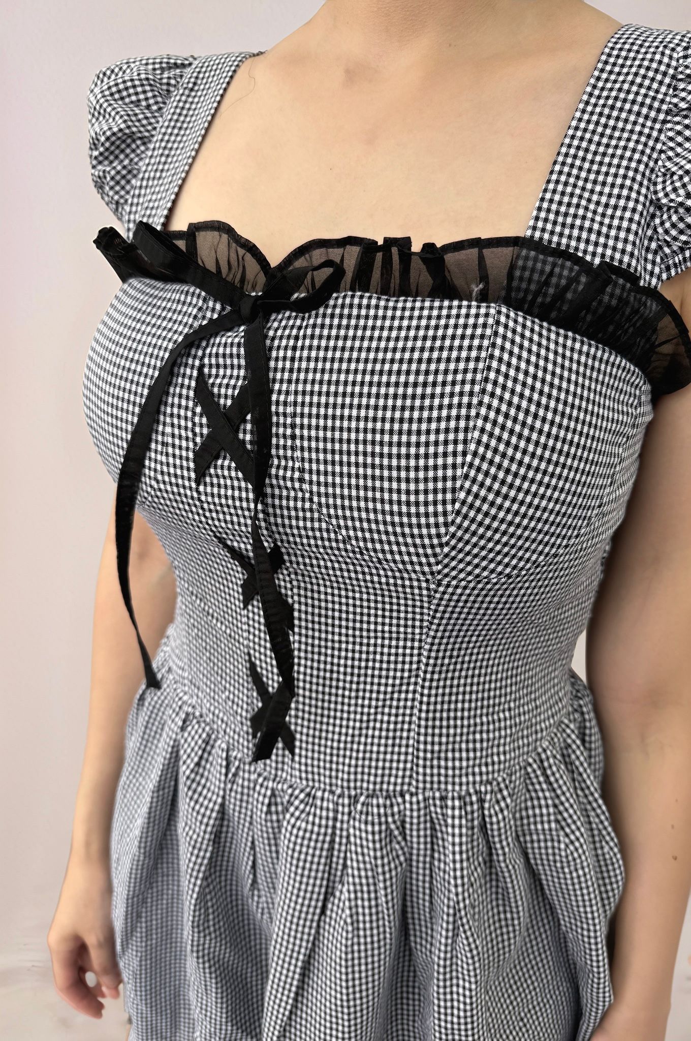 MELODY PADDED SWEET MINI ROMPER DRESS